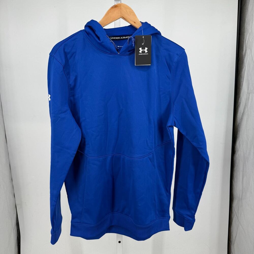 Under Armour Storm Fleece Hoodie Mens S Blue Athletic Sports Sweatshirt 1370379